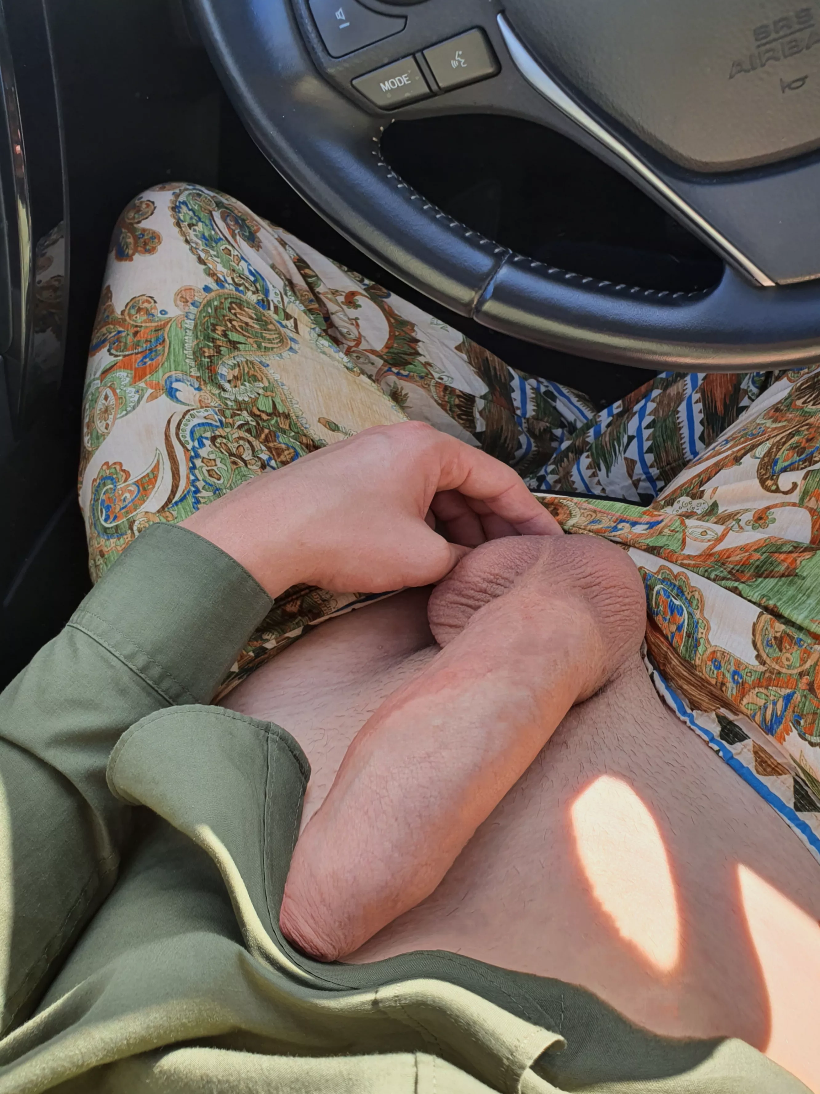 Got hard while stuck in traffic 😈🙈 posted by boy_sharing_toy