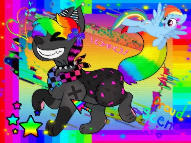 I know this pretty rave girl by TheGoldenShinx