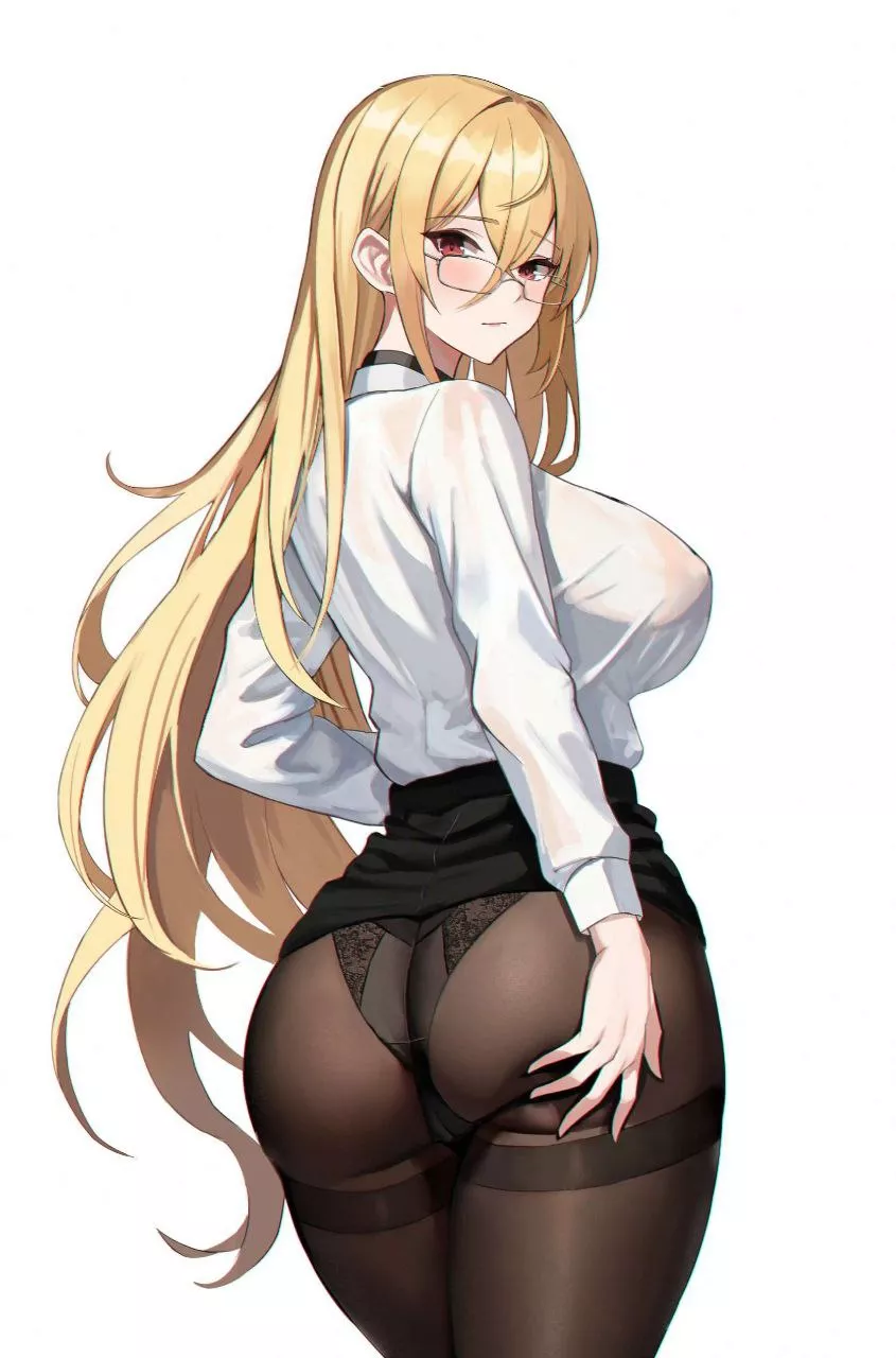 Lowkey blonde office girl posted by ashenmitsu