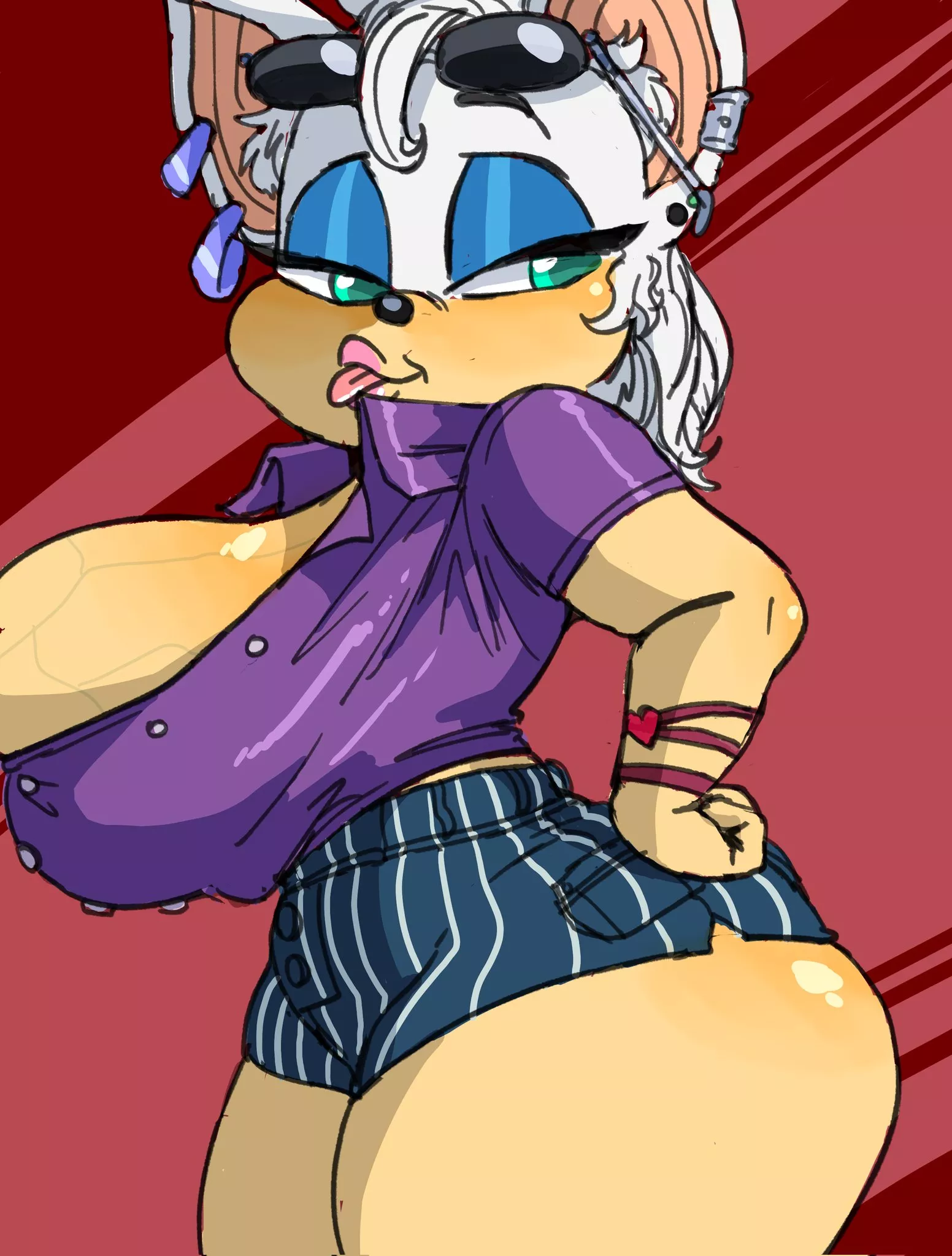 Rouge in Casual Clothes? Yes Please! (Artist:SeanMalikDesigns) posted by White-Whiskey