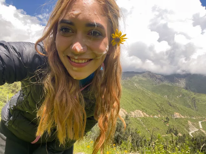 The mountains were beautiful today! Unfortunately I uploaded the wrong selfie to Instagram 🤭 by ArtemisCarmona