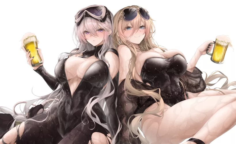 Bismarck & Enterprise [Azur Lane] by CheetahSperm18