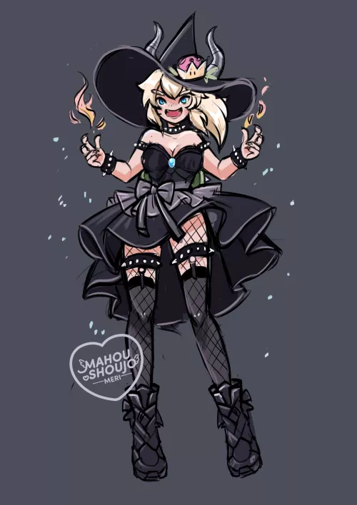 Bowsette Witch [by @MeriMahou] by 4as