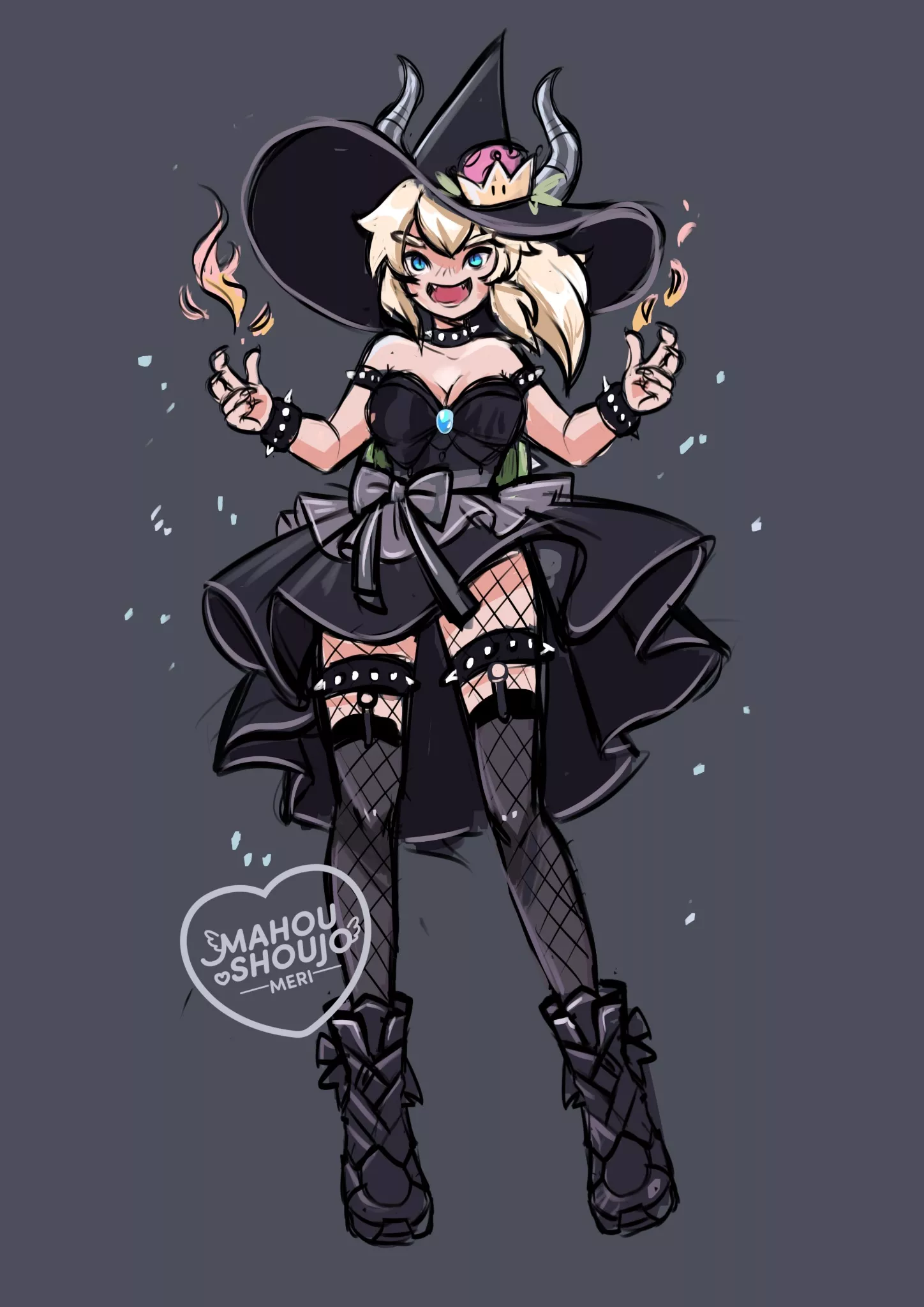 Bowsette Witch [by @MeriMahou] posted by 4as
