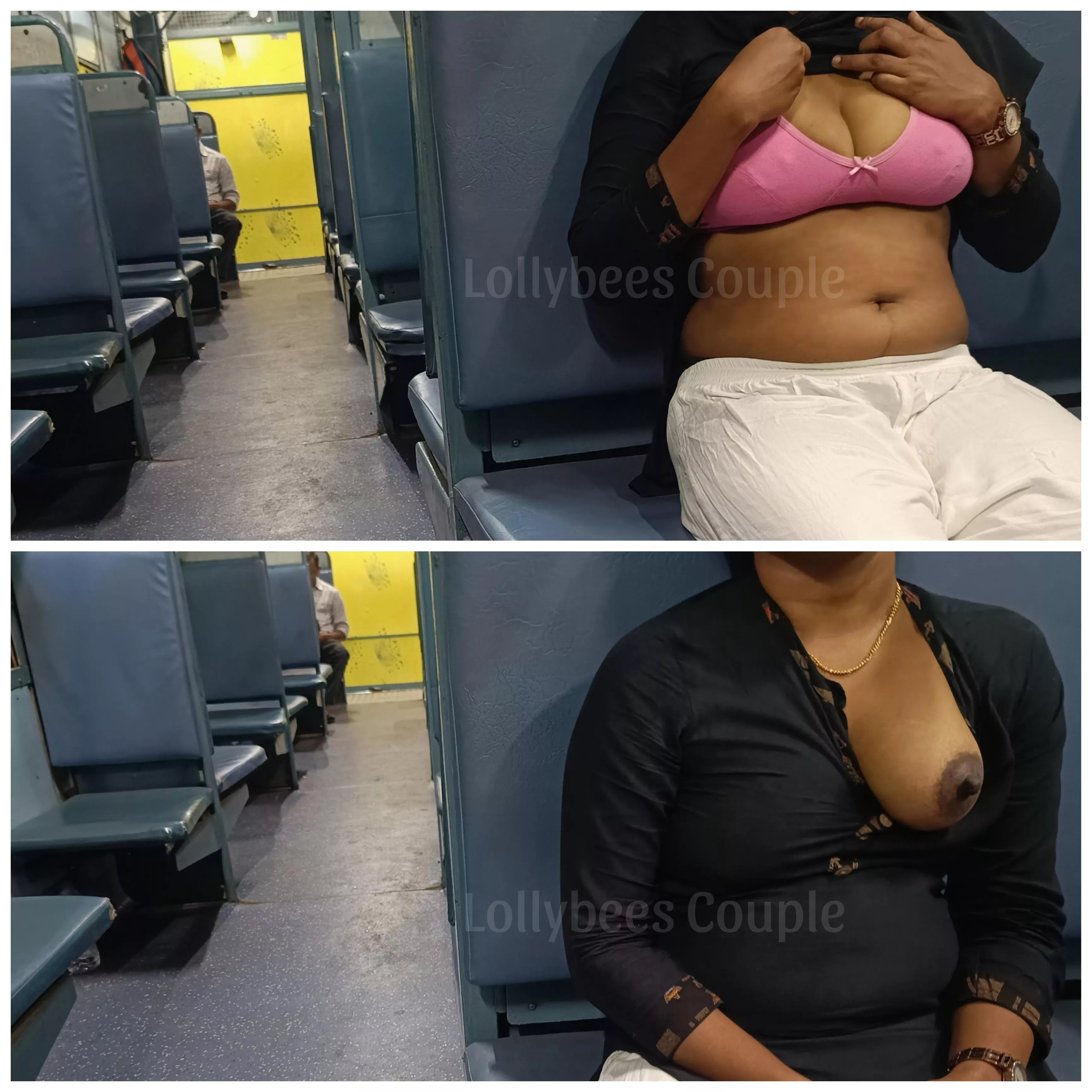 Flashing tits in public train [F] posted by Lolly_Bees