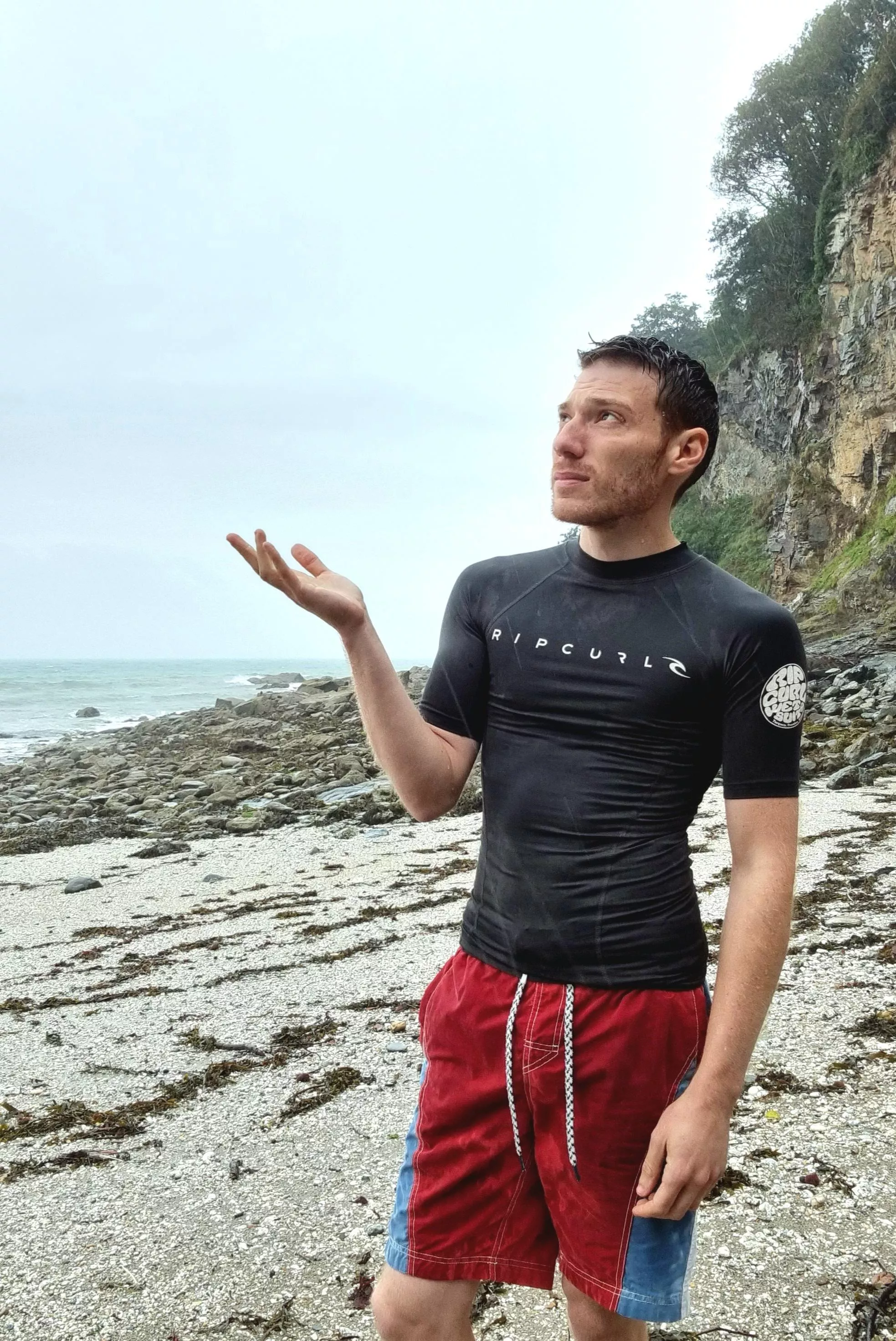 Got rained on while walking to the beach for a swim. Gonna get wet anyways... posted by AndrewCorvano