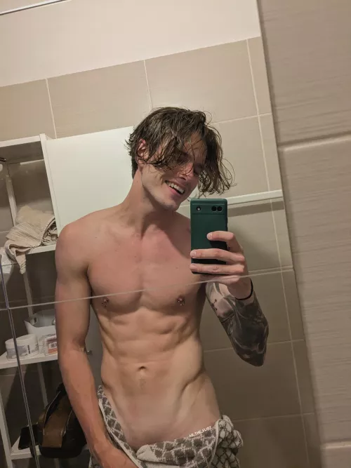 Oops my towel is falling by AB_the_Flirt