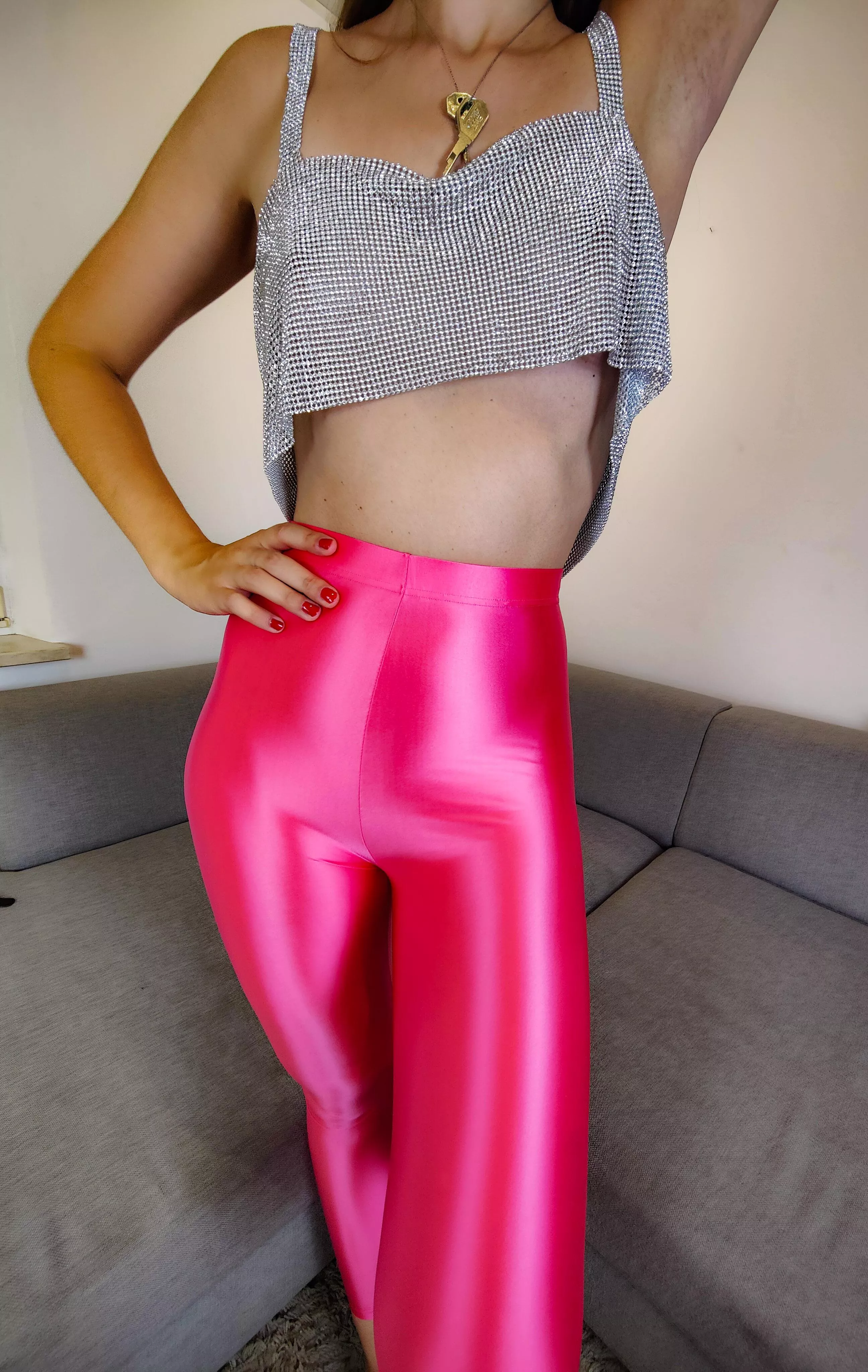 Satin + Yoga pants = 🔥 posted by Mistress_Chloe_only