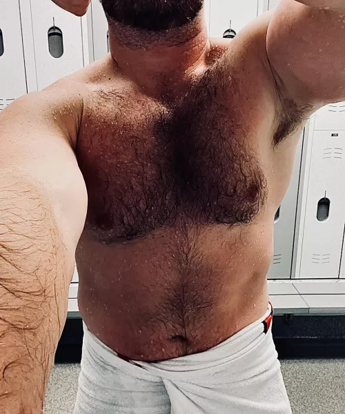 join a big hairy chest bro in the locker room shower 🚿 by chepuey