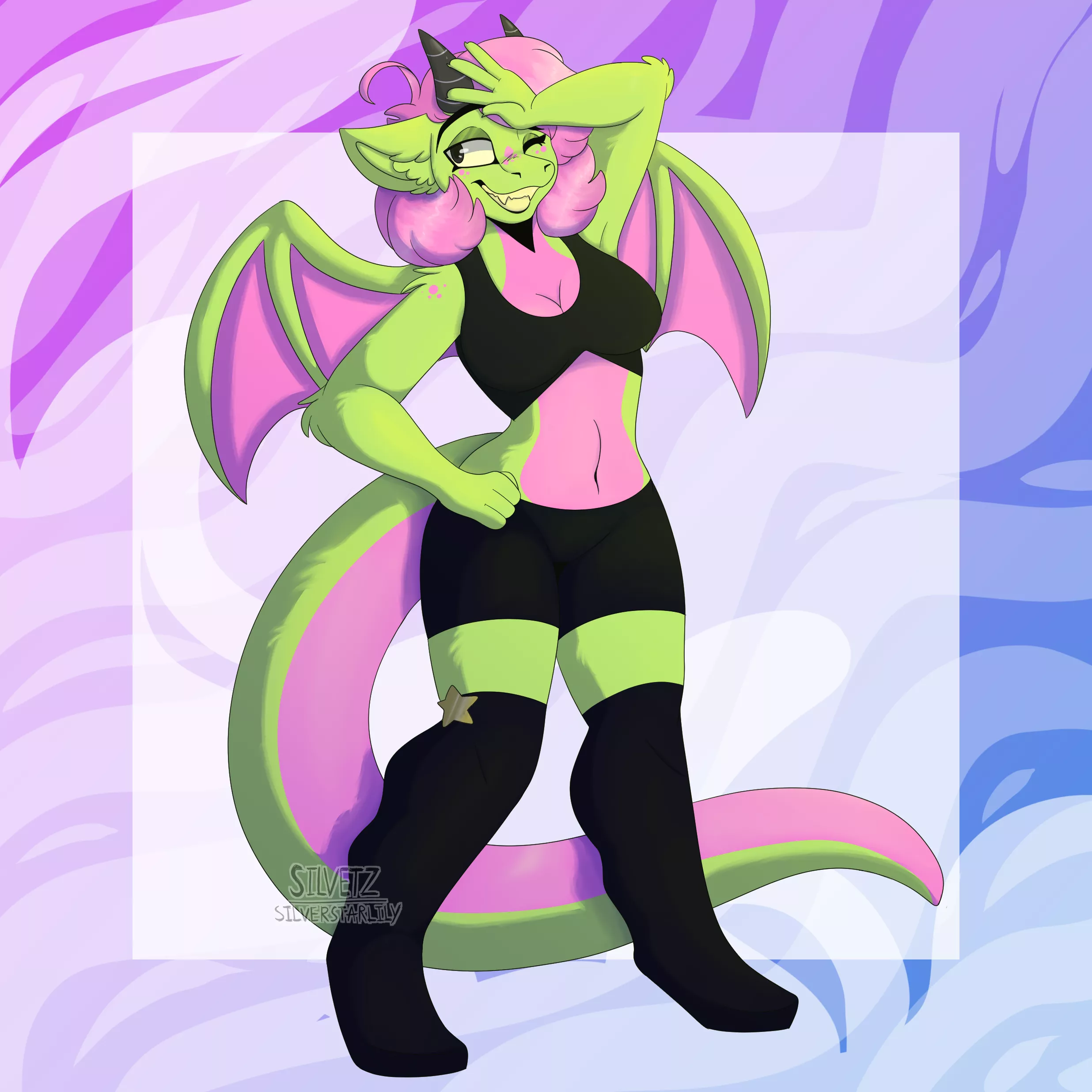 ⚡Striking!⚡ [ART BY me, @Silver.starlily on Instagram] posted by Silverstarlily