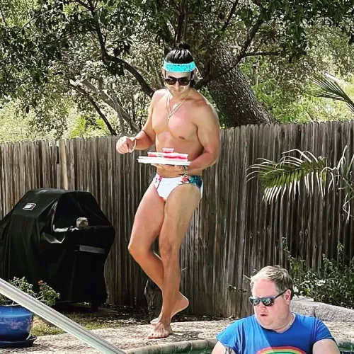 When you finally get to live out your shot boy dreams at 45! 😂 Happy Monday everyone! by Brief_Mode2746