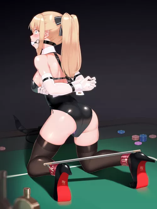 Don't worry, if you win next hand you'll get that gag out... or you'll get a blindfold. by from_onhigh