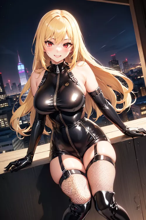 Fish Nets, Thigh Boots, & Garter Straps by CheetahSperm18