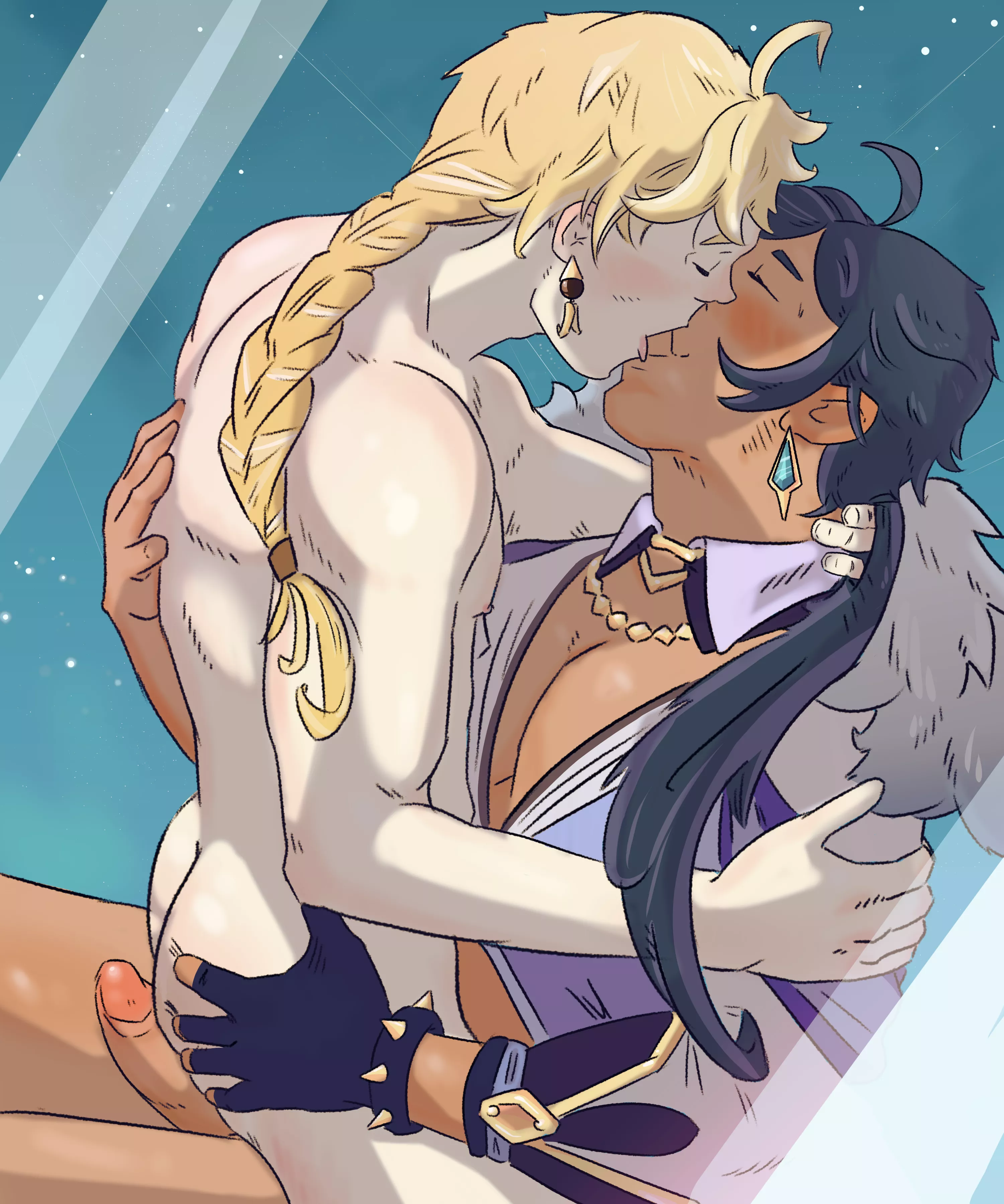 Genshin Impact - Kaeya Alberich x Aether posted by Oilsoi