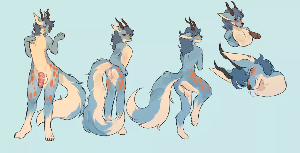 [M] Ref sheet for a boy kisser (art by me) by sonofan_oficial