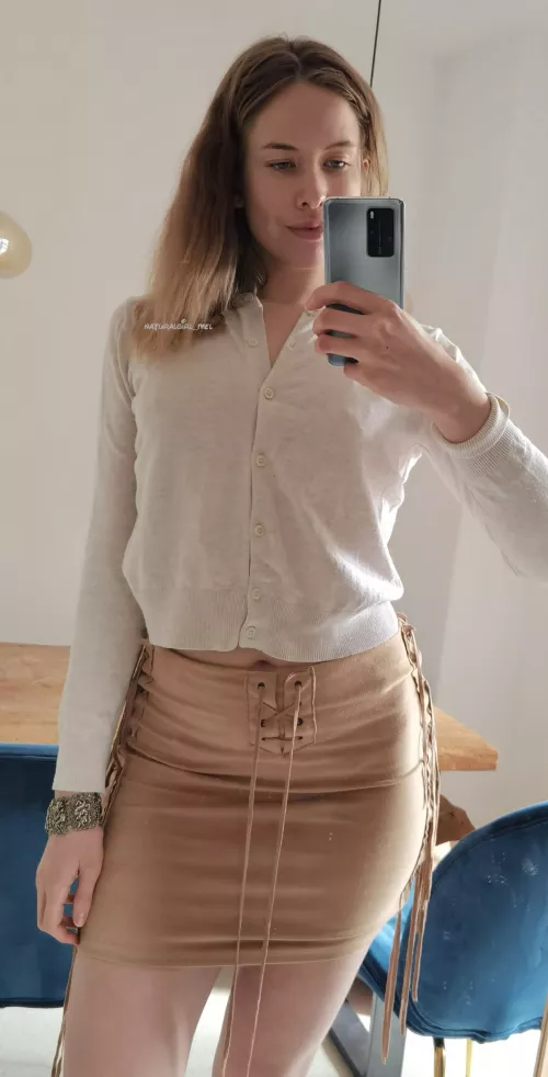 Miniskirt and no bra by naturalgirl_mel