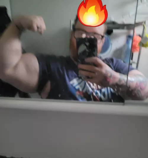 My bicep was too big for my shirt. by Historical-Ad8642