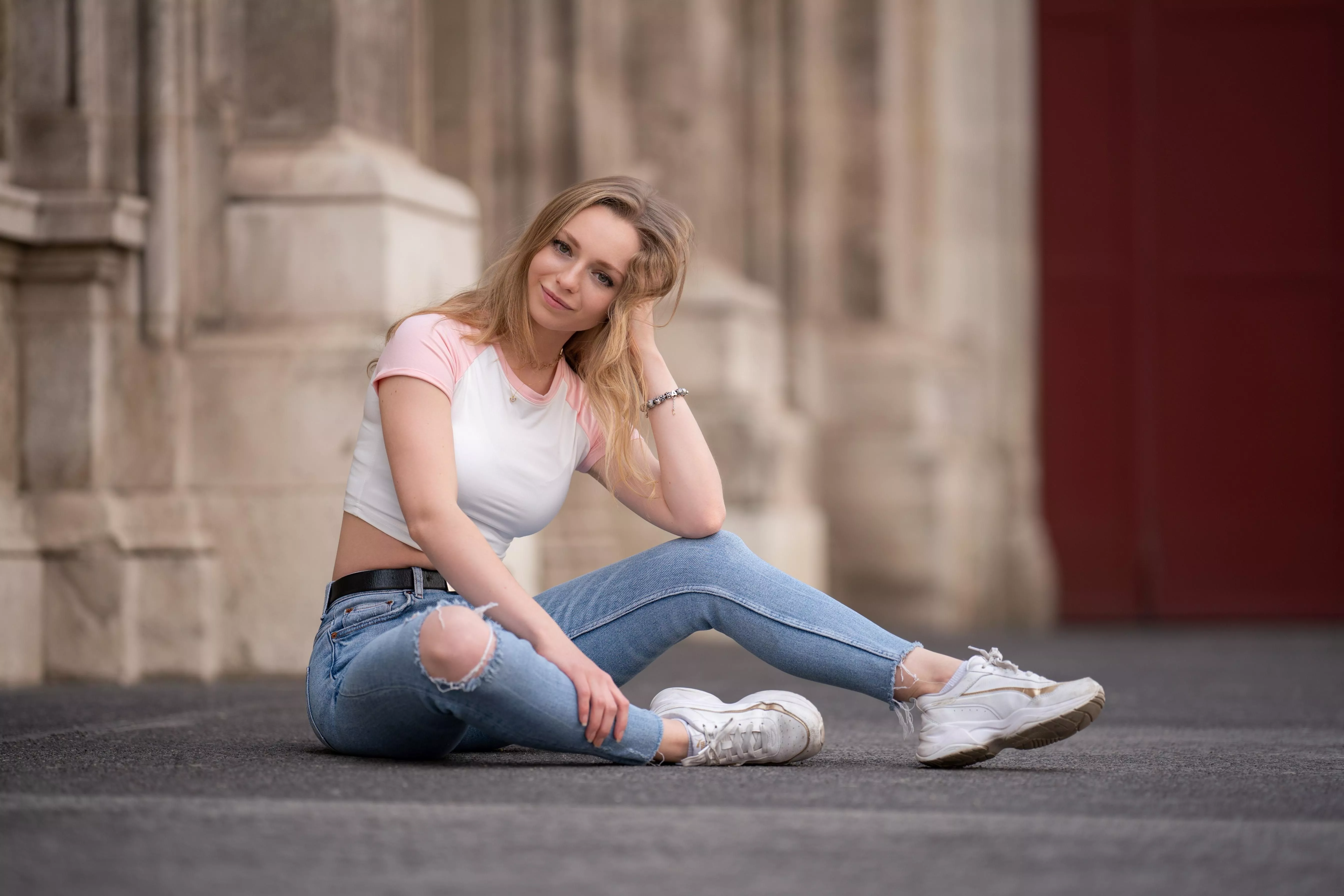 Through the tight, white crop top posted by BrownCrow11