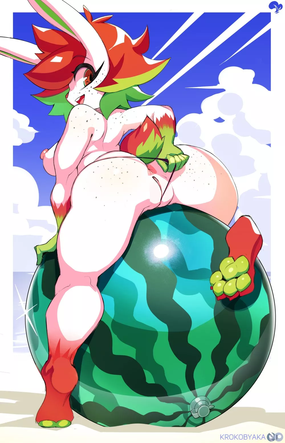 Watermelon Bunny [F] (Krokobyaka) posted by ToxicKat667