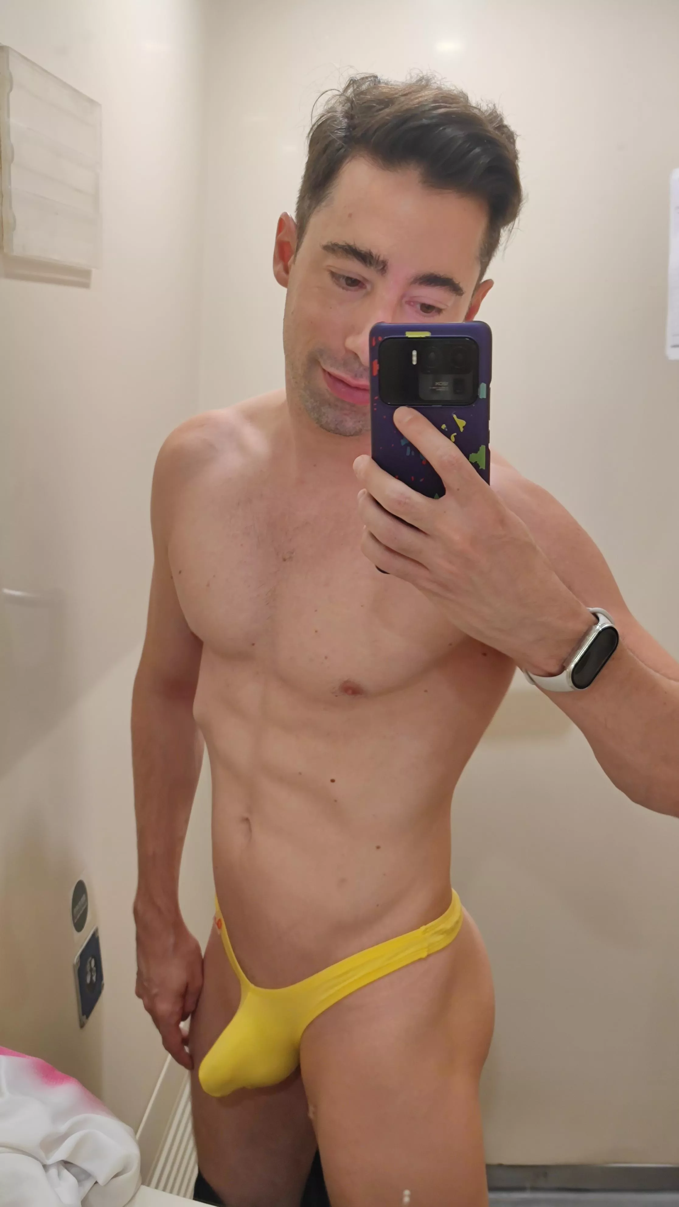 On the train in my 🟡thong posted by arthusandnico