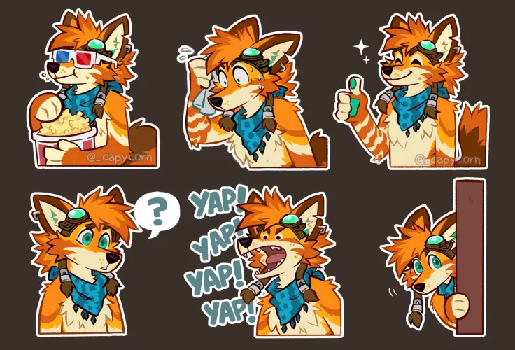 Some stickers I made for someone on Twitter :b by _capycorn