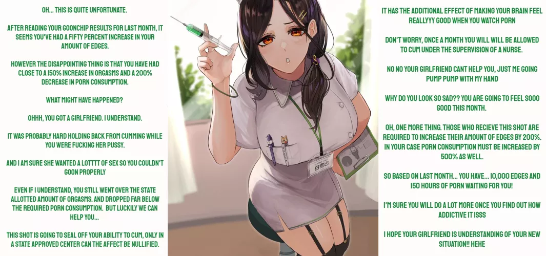 State Mandated Goon Time Part 1 [Edging] [Denial] [Goon] [Gooning] [Porn Addiction] [Nurse] [Multi-Part] [Source: nijisanji] by cultofgoon
