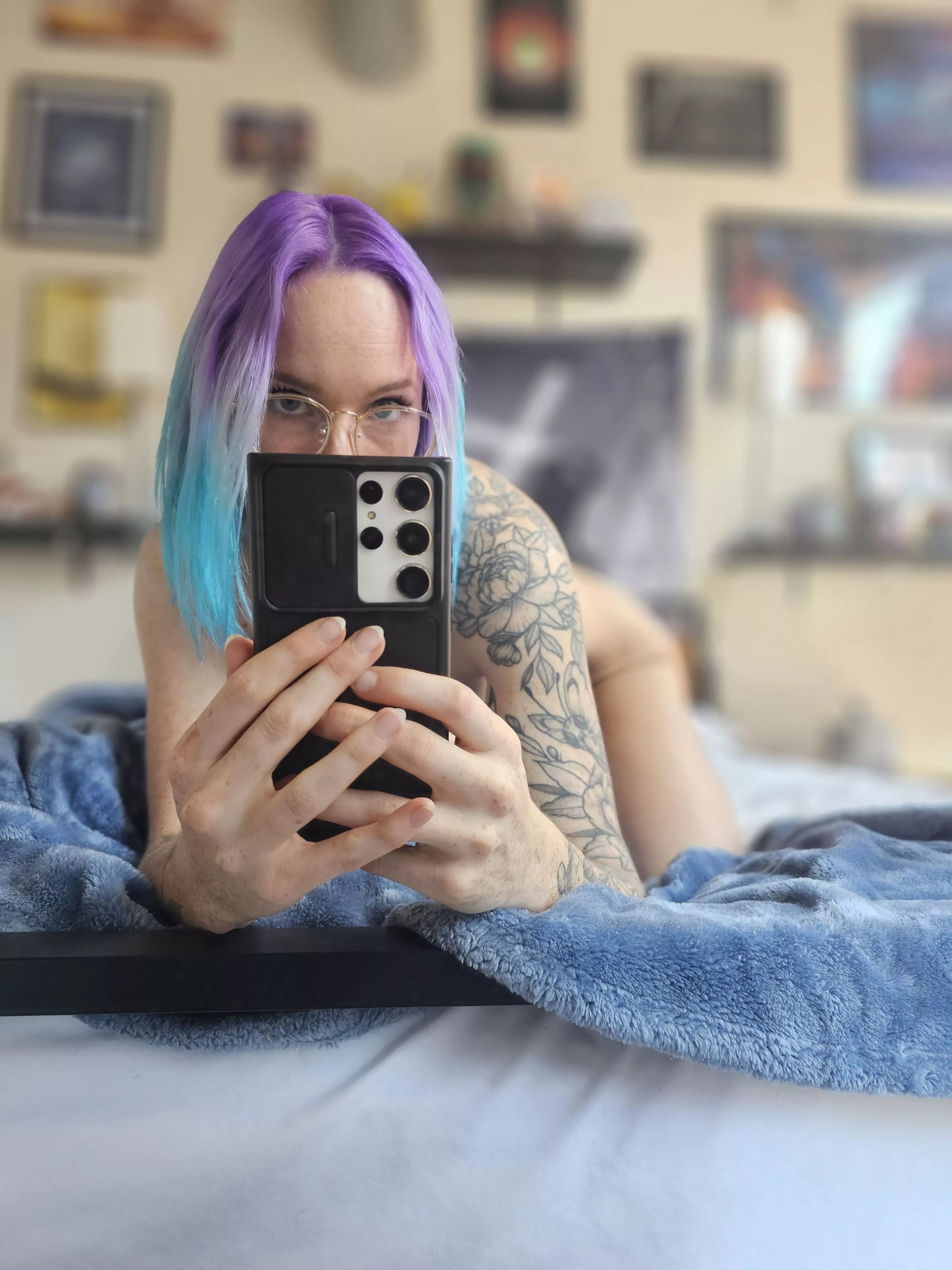 Would you date a purple haired tattooed nerd? posted by _MyLittlePanda_
