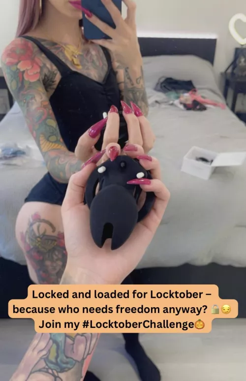 Embracing the tease in Locktober, where patience becomes the ultimate seduction. by VioletLee69