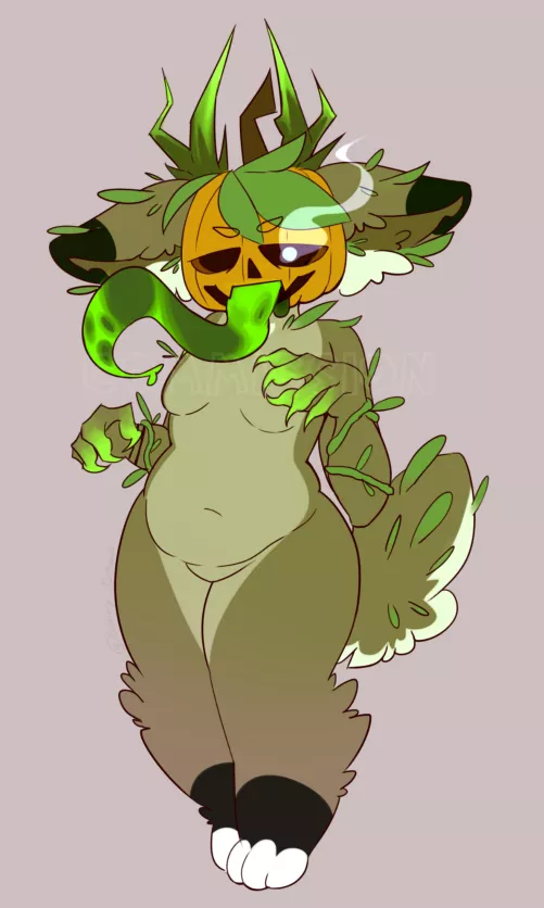 (art by me) This very spooky boi commission I did for upcoming Halloween 🎃 by BonnyDraws