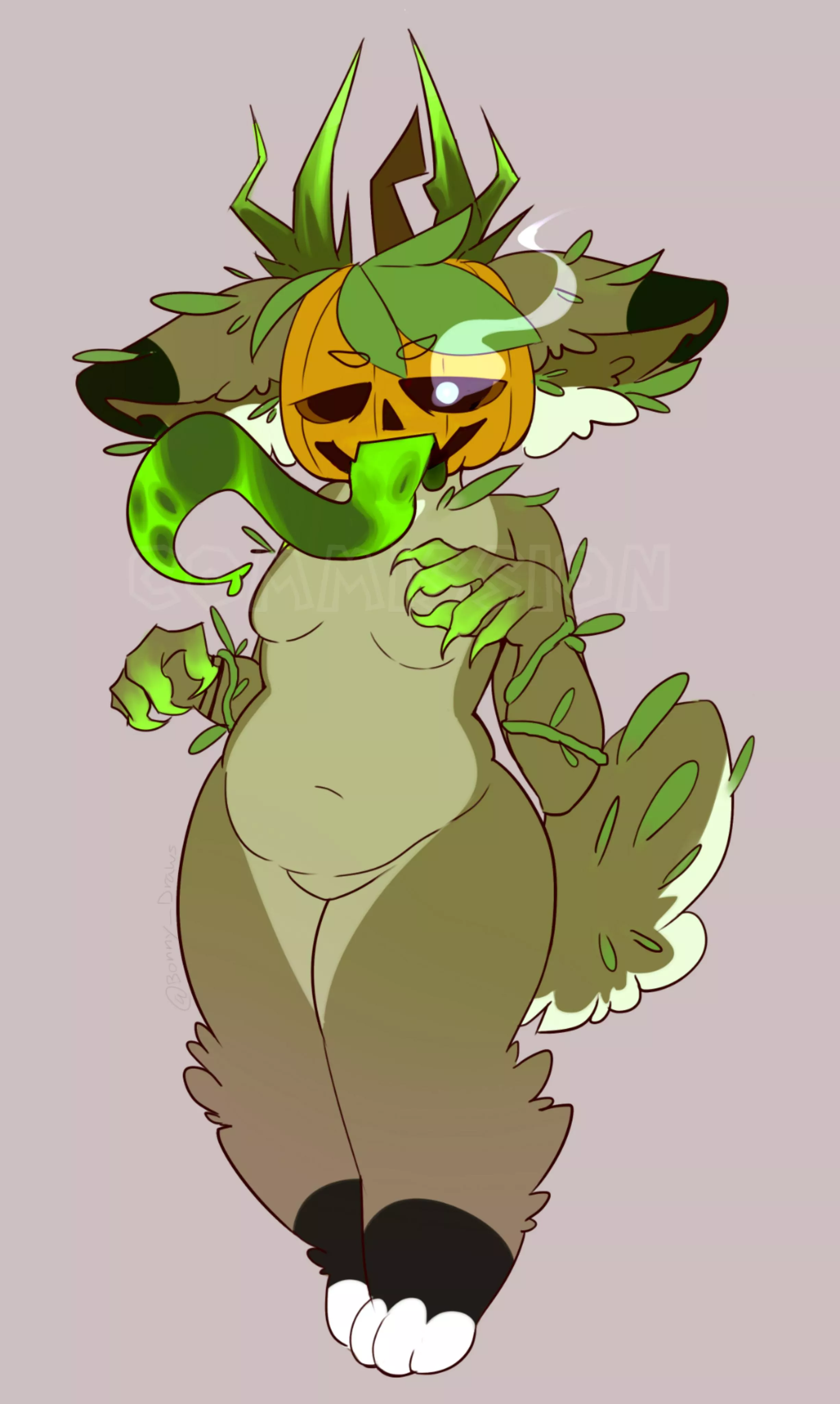 (art by me) This very spooky boi commission I did for upcoming Halloween 🎃 posted by BonnyDraws
