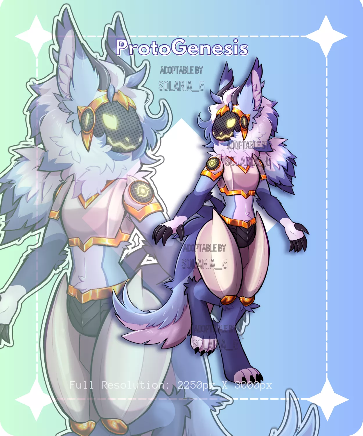 (Extra FLUFFY) I have this little Protogen who is looking for a home... Do you like fancy toasters? (Art by me, Solaria_5) posted by Solaria_5