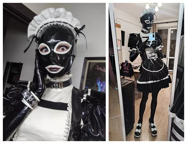 First time wearing a latex hood! by ArkStranger