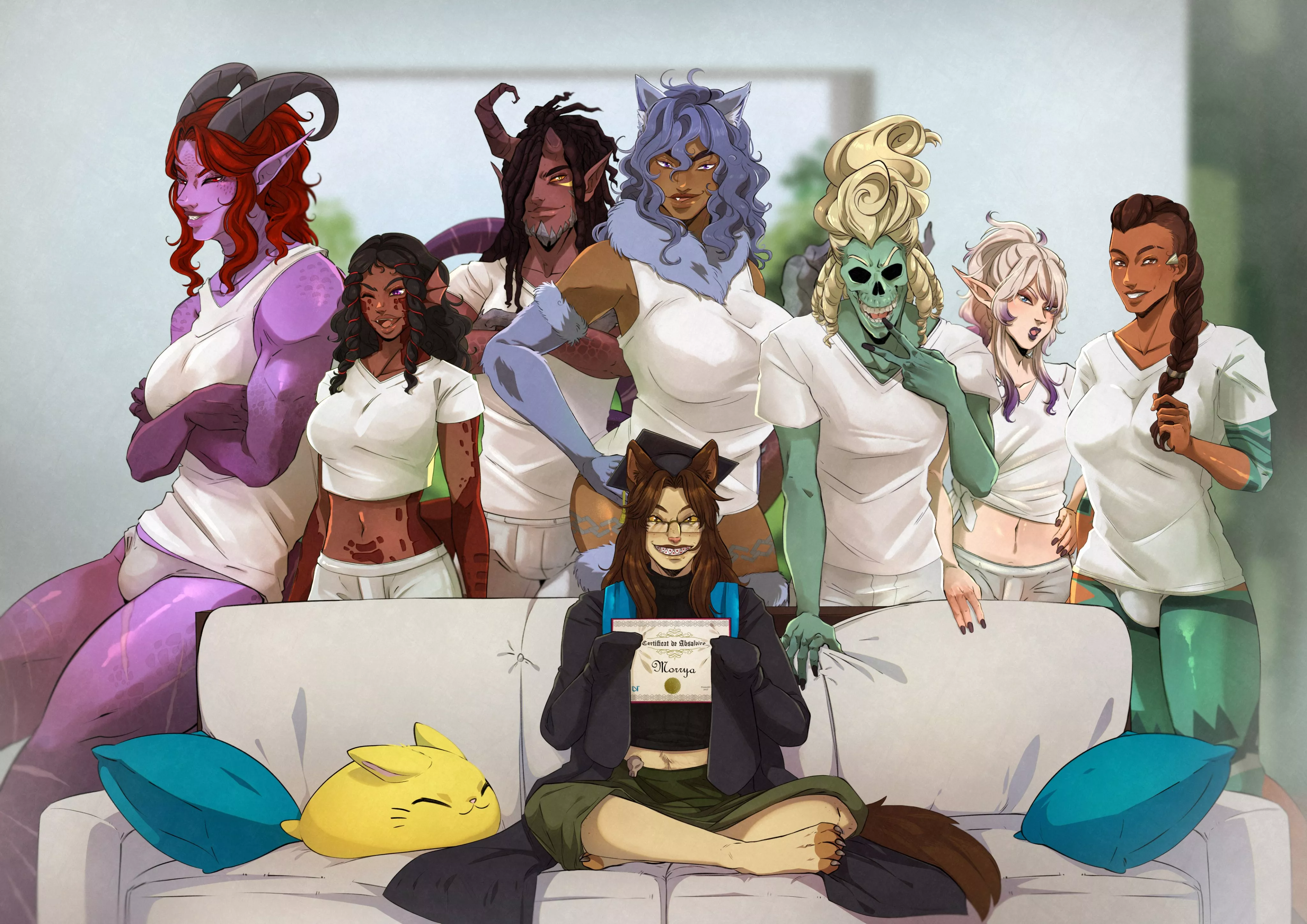 Graduation party with all my monstergirls (and boys) posted by MorryaArt