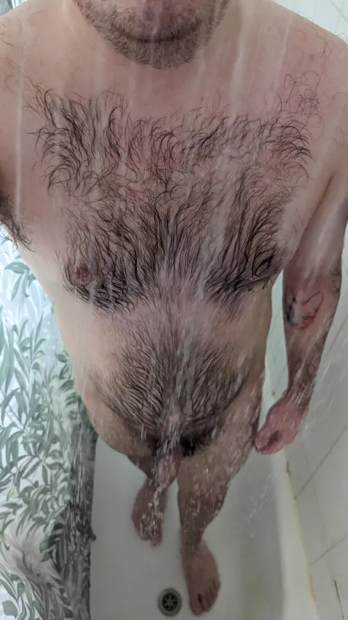 Just a hairy man having a nice shower :D by Cook-Motor