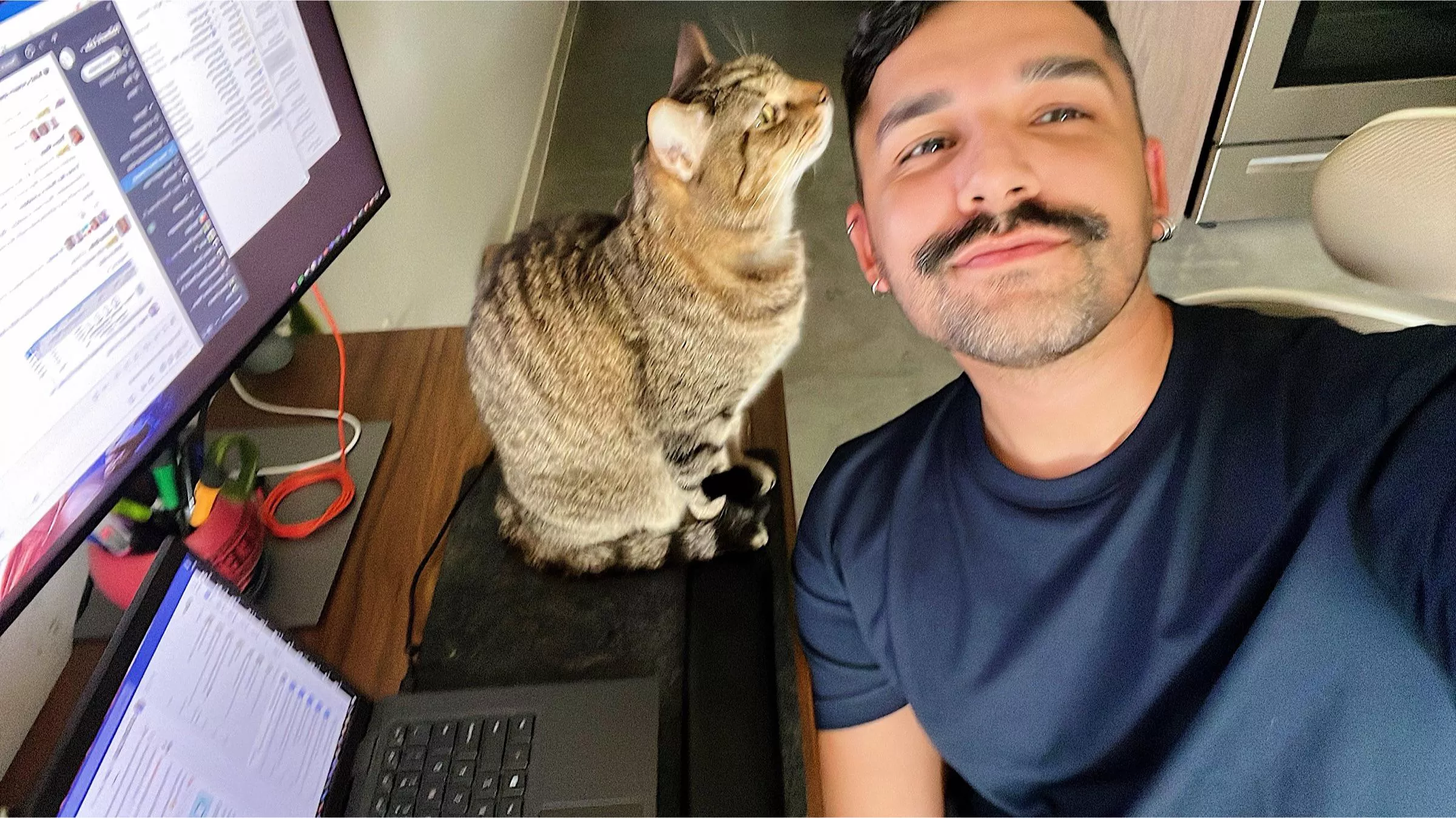 Look who decided to distract me from my work 🤪 posted by space_bootz