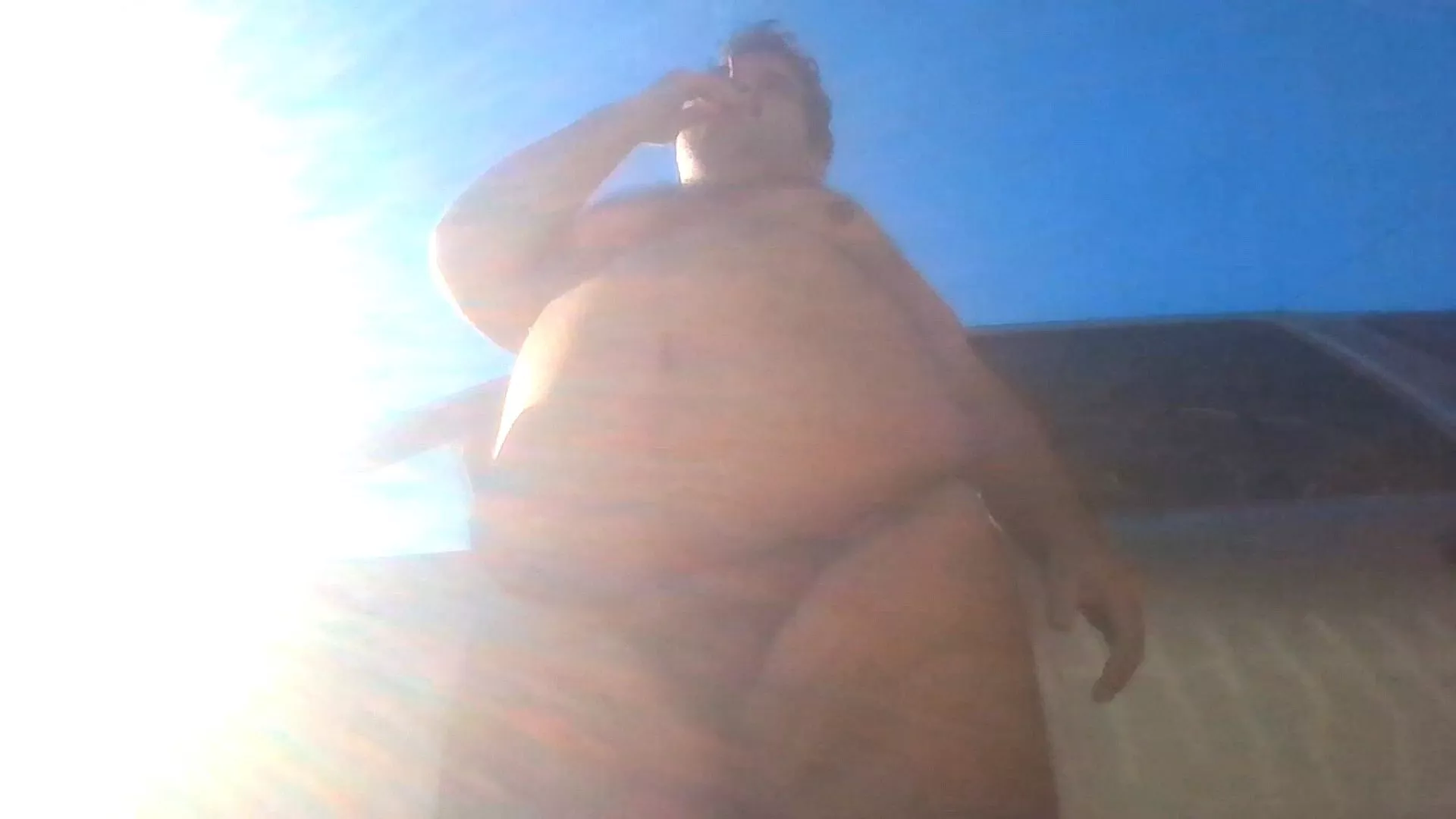 Naked in the sunshine 🌞 posted by riceconbeans