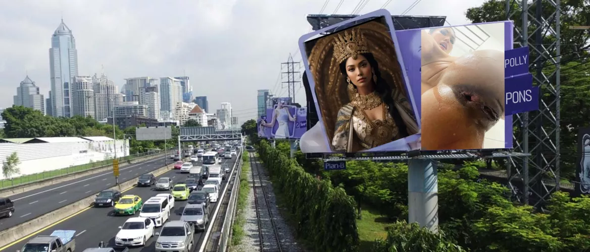 Polly Pons Thai Billboard by Destined2SuckAsshole