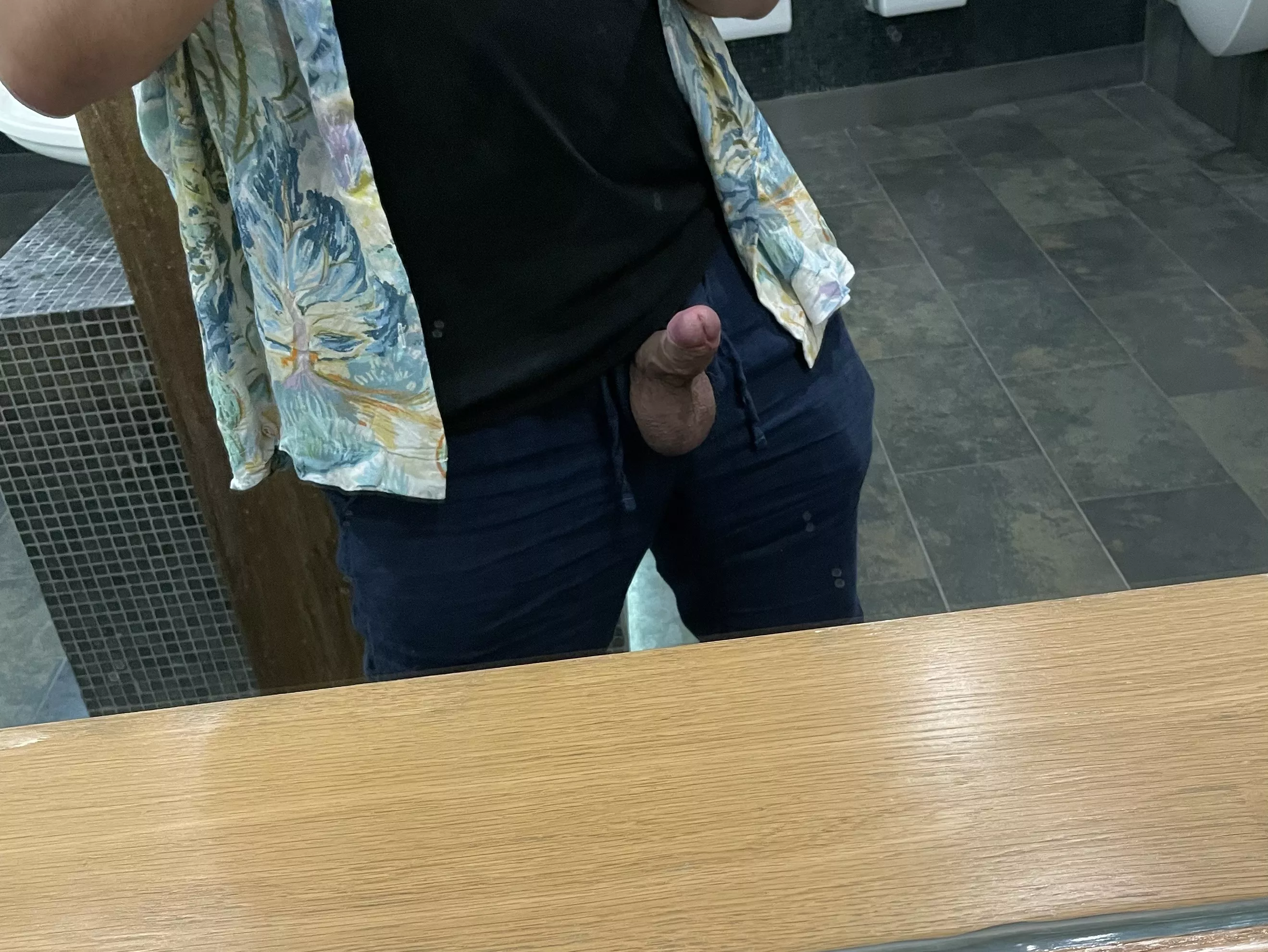 Small boner in the mall bathroom posted by fiveinchesoffun