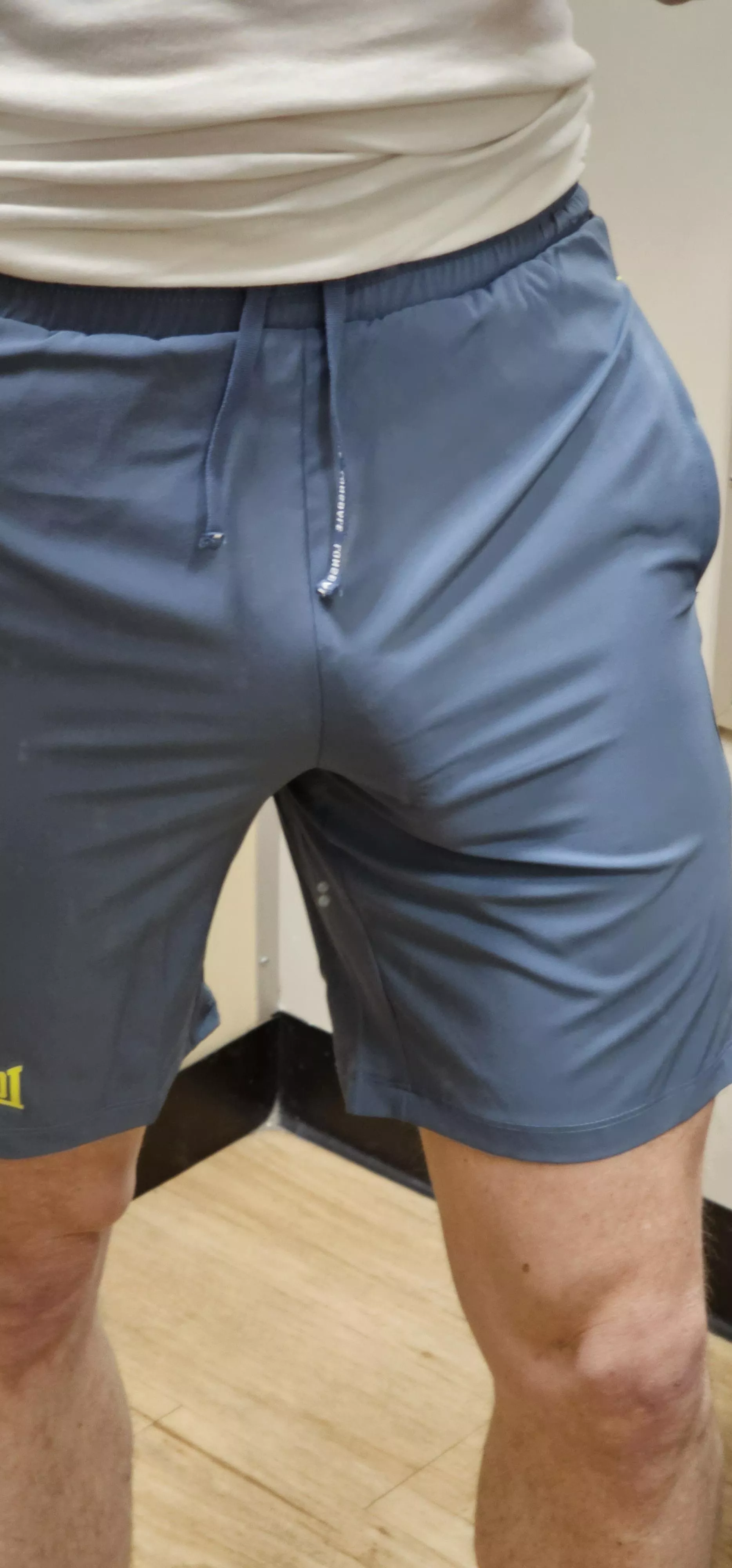 Trying on some shorts. I asked the shop assistant if she thinks it's a bit tight, but she said it fits nicely. posted by imokjustlooking