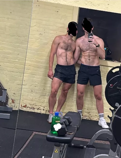 BF (20) and I (30) working on our chest hair game by Fun-brothers