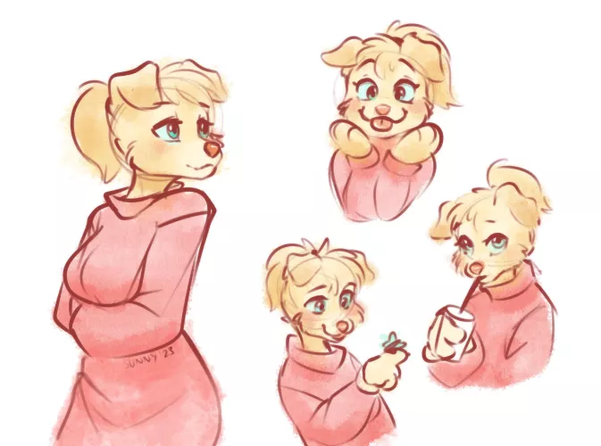 Golden retriever gf [oc] by Genonair