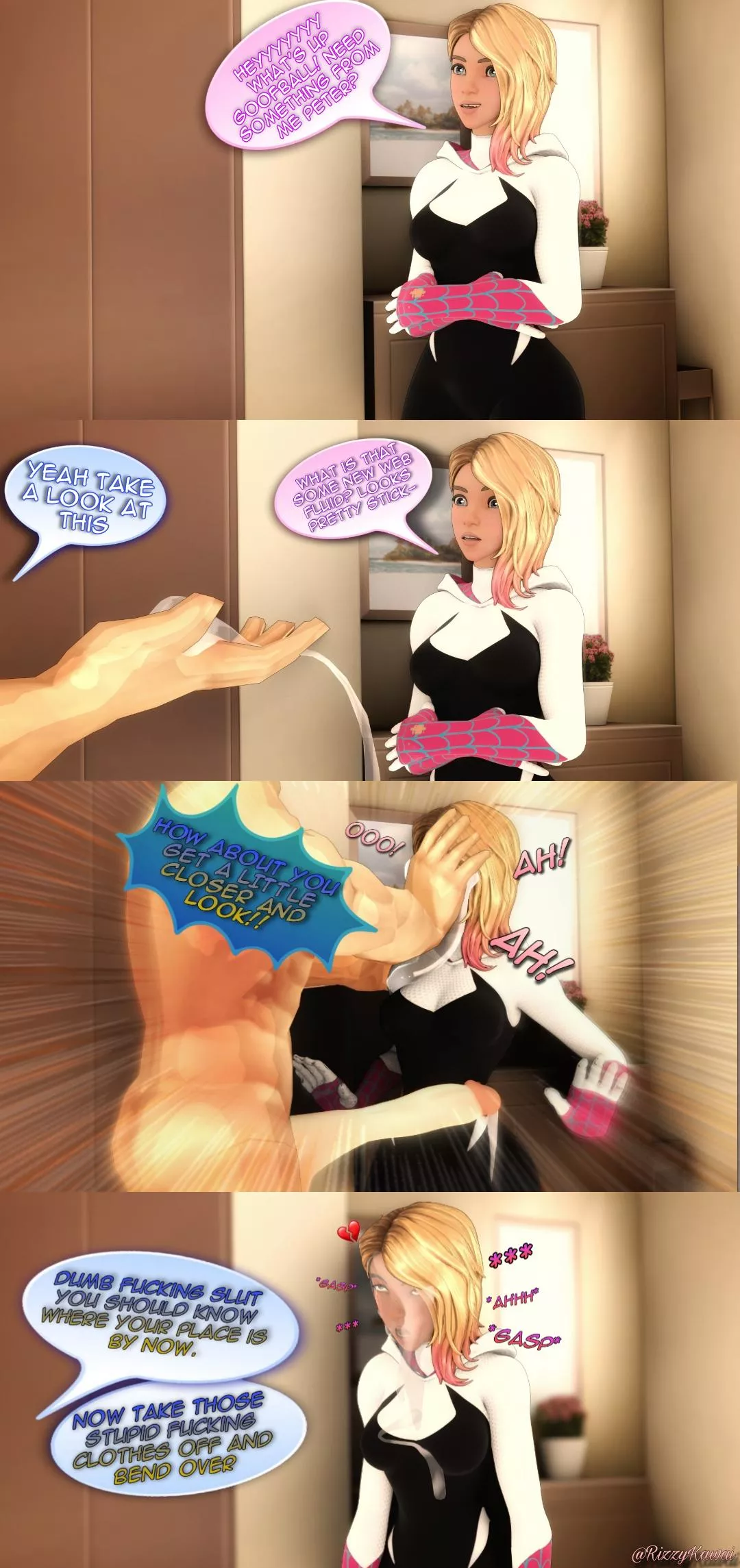 Gwen gets put in her place by (@RizzyKawai) posted by DefinitelyNotStrix