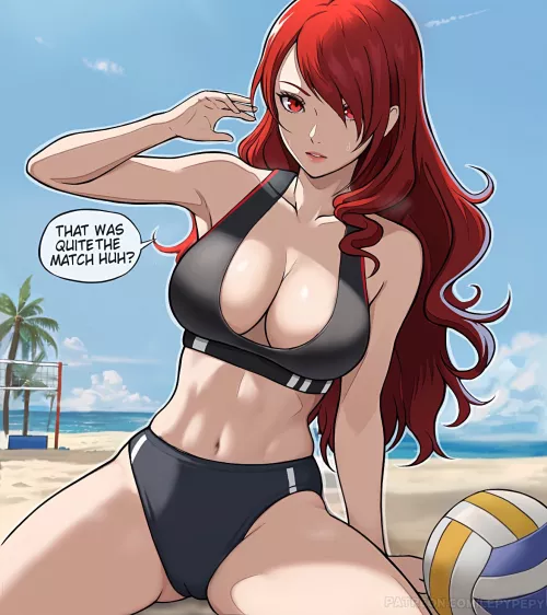 Mitsuru Kirijo beach volleyball (LepyPepy) [Persona 3] by redsetor