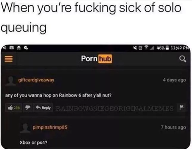 Pornhub, the Tinder for gaming by PolishedRangifer410