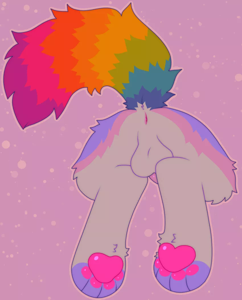 rainbow butt (m1ss1ngtexture) posted by femboyastra