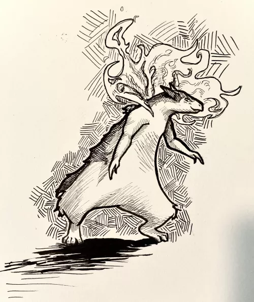 Scuffed Typhlosion doodle by Ok-Boot2360