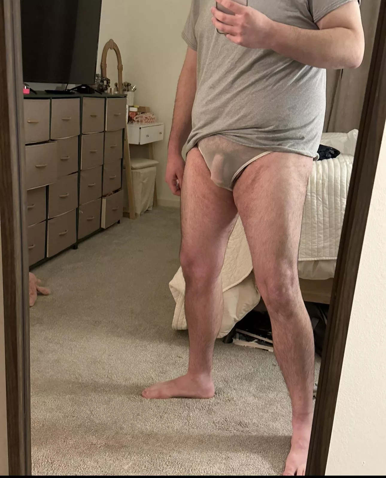 She said I could wear her panties today posted by MrFapp