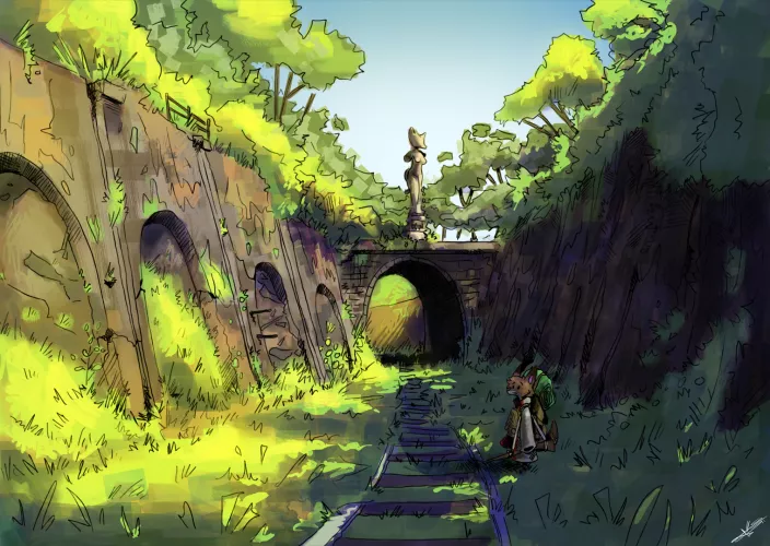 Back at it with cute furries in cute landscapes ⭐ by PeeteIsAcUtie