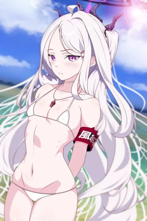 shy summer Hina (@ppppp1245)[Blue Archive] by iowess