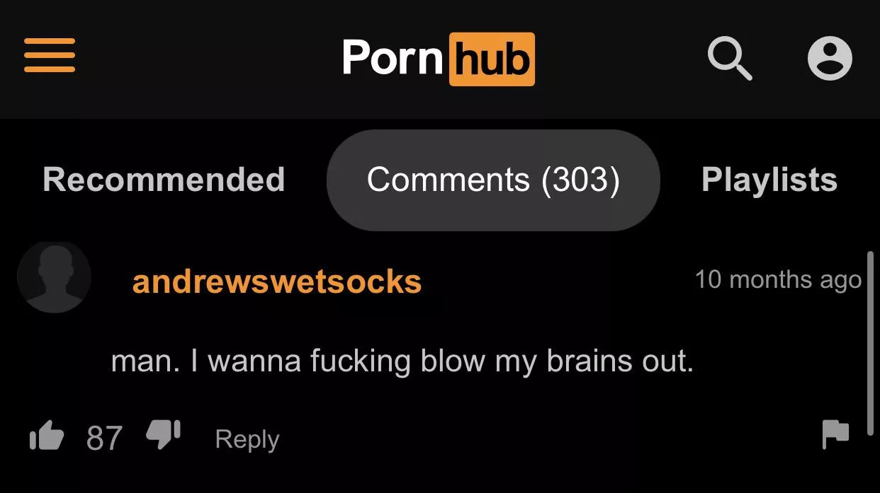 You’ll Never Guess What Kind of Video This Comment Was Under posted by TheHollowMusic